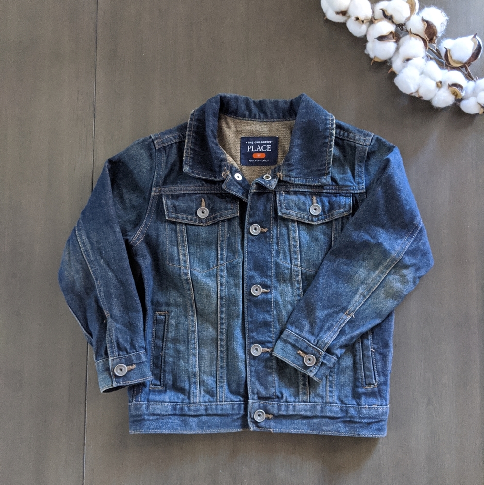The Children's Place Boys Denim Jacket Sz 5T